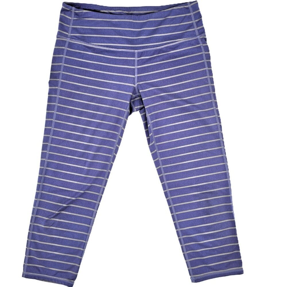 Athleta Women's Stripes Chaturanga Capri Leggings Pants Size Small